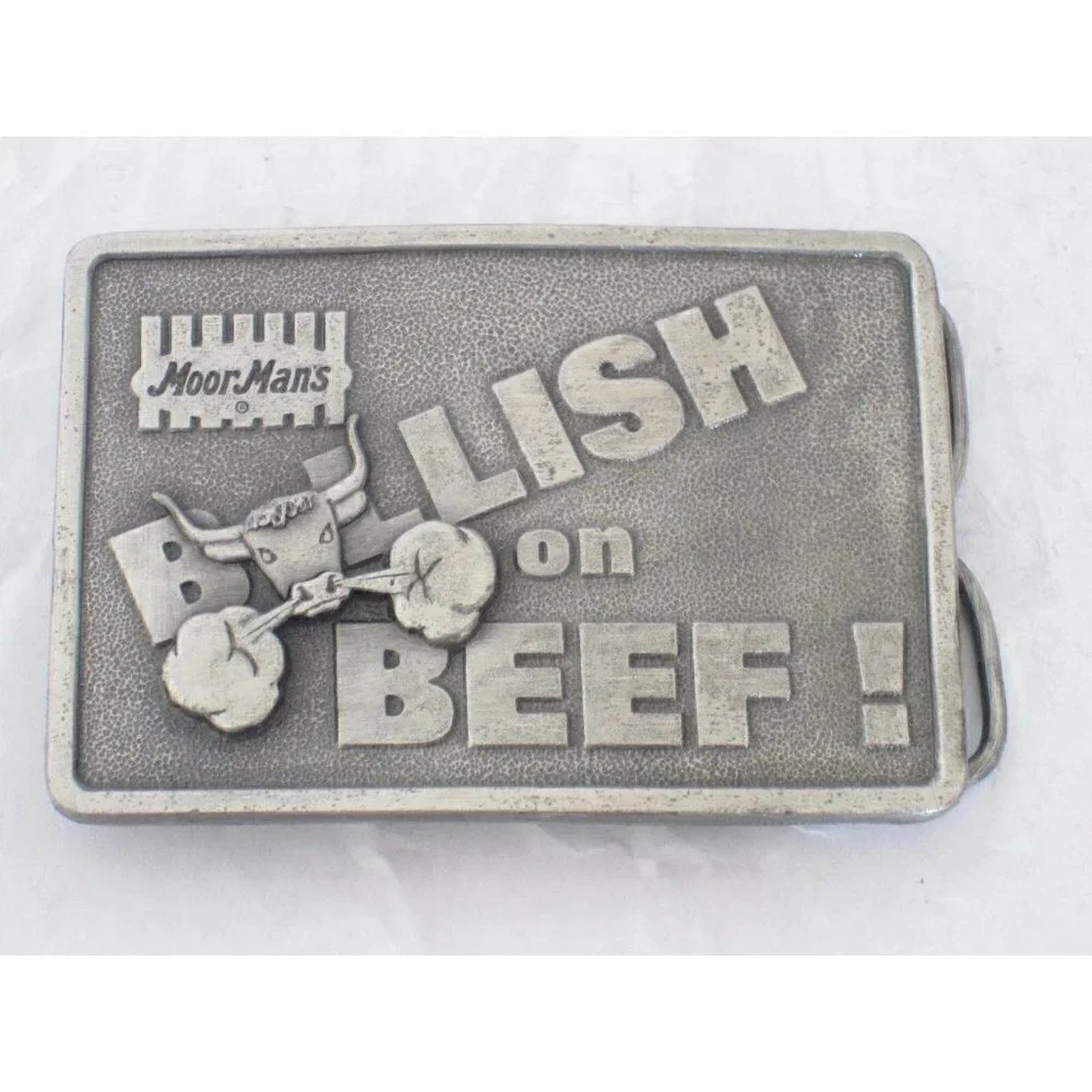 Vintage 1983 Bullish on Beef Limited Edition Belt Buckle (A39)‎